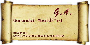 Gerendai Abelárd névjegykártya